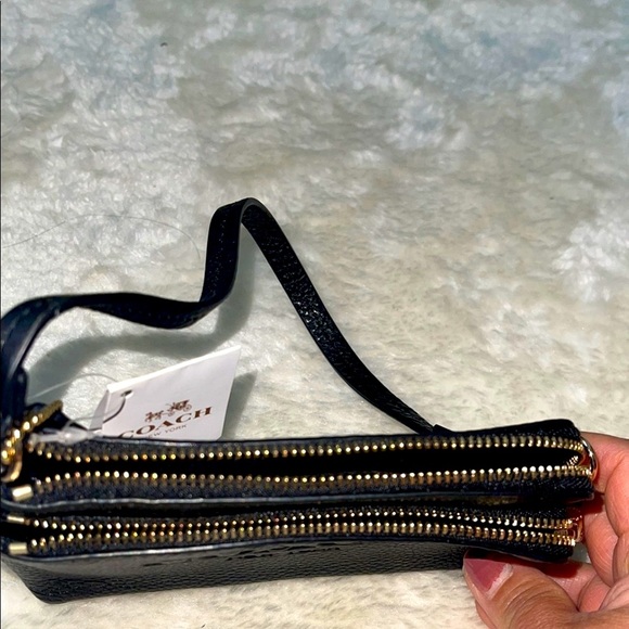 Coach Black Leather Clutch Wristlet - Picture 3 of 5